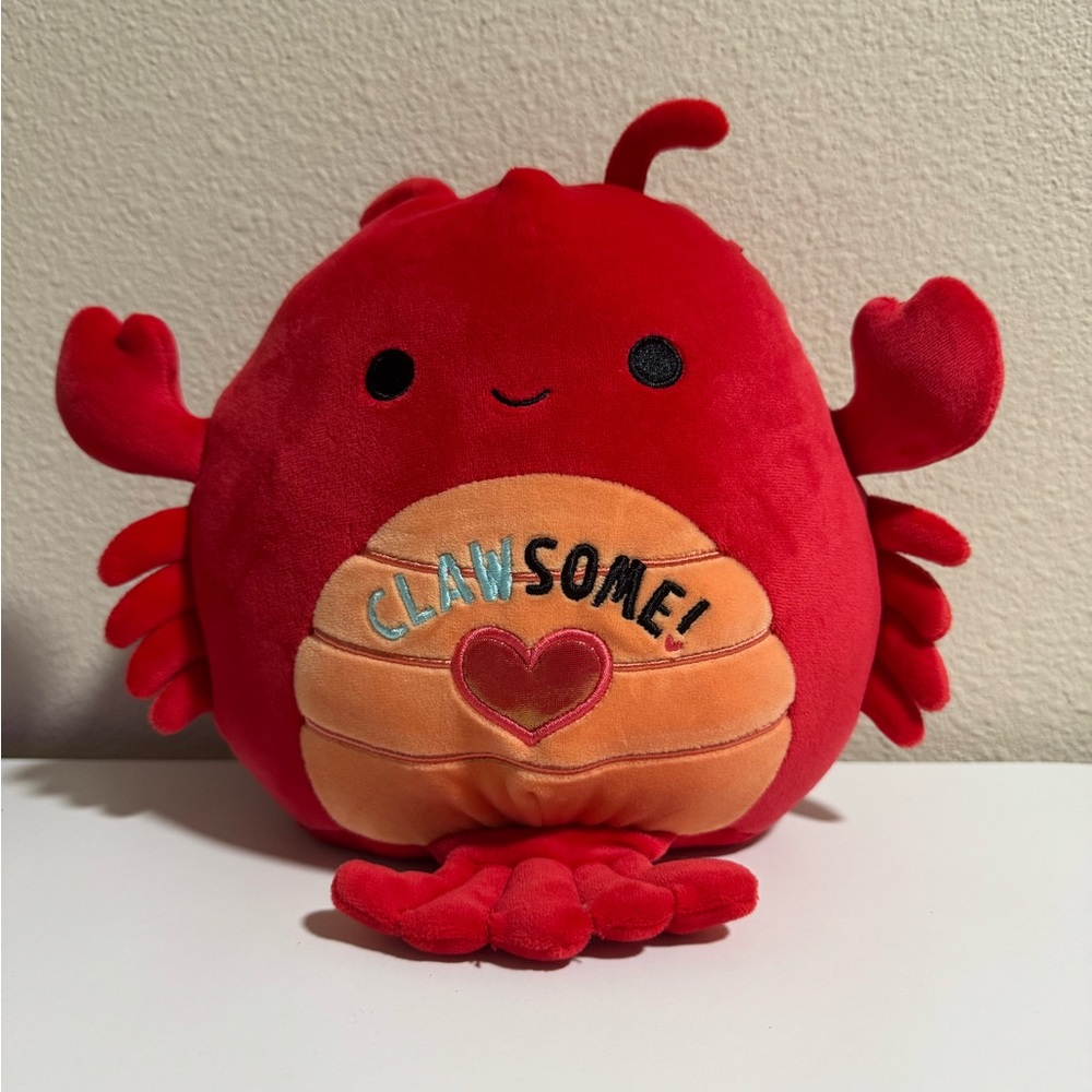 8” Lobster Squishmallow - Red and Orange Plush.